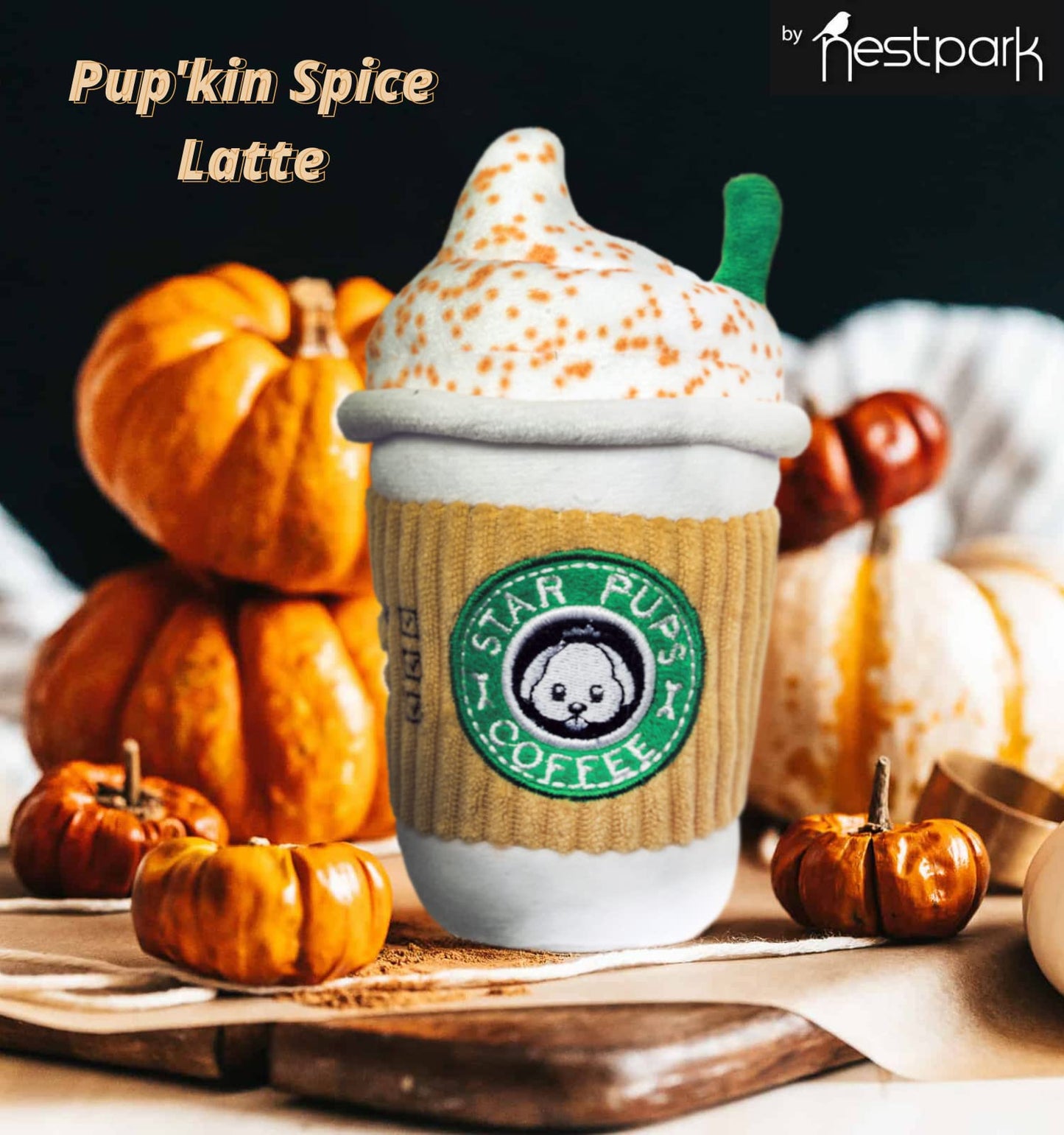Star Pups Coffee, Pup'kin Spice Latte - Dog Chew Toy
