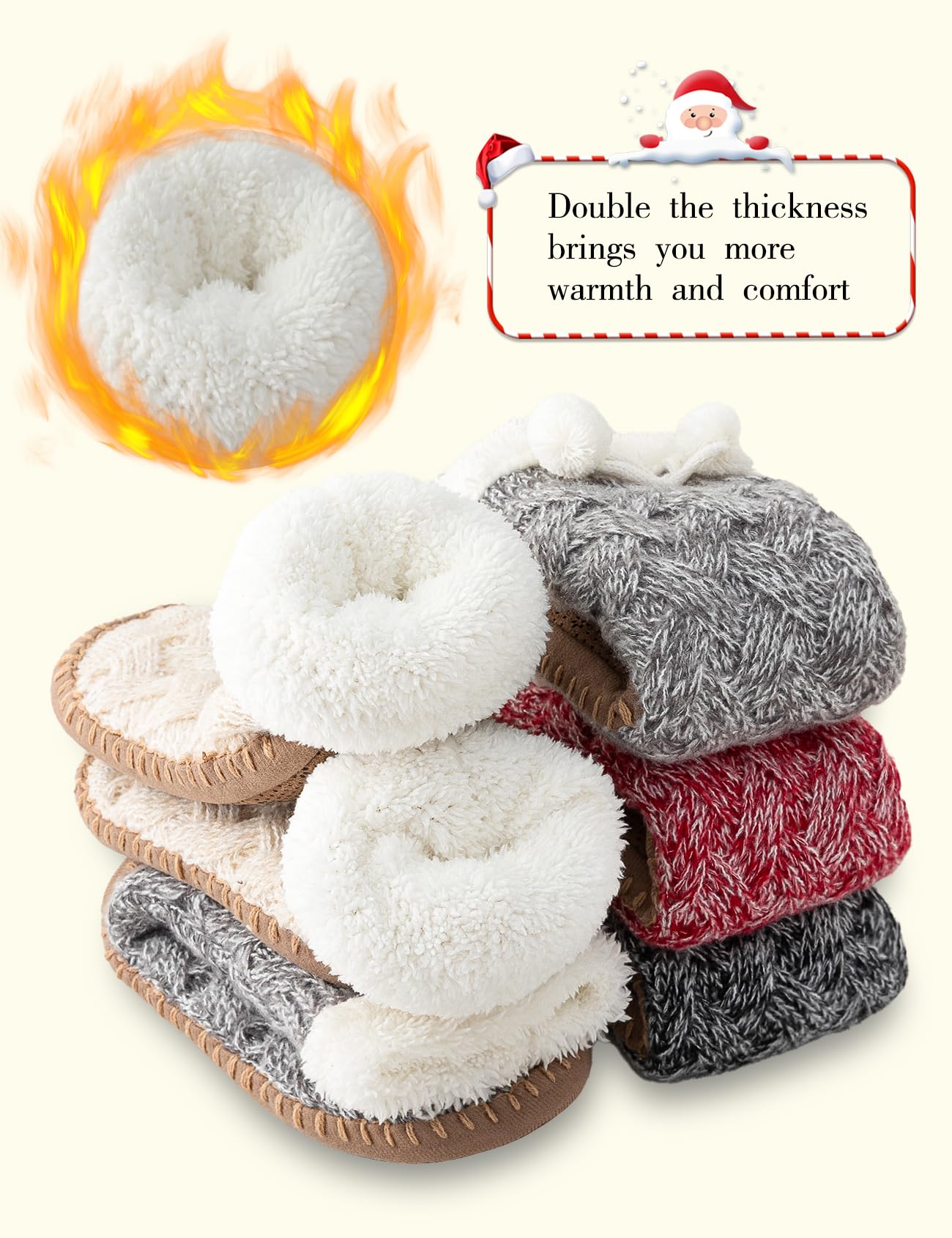 Women's Slipper Socks with Non-Slip Sole