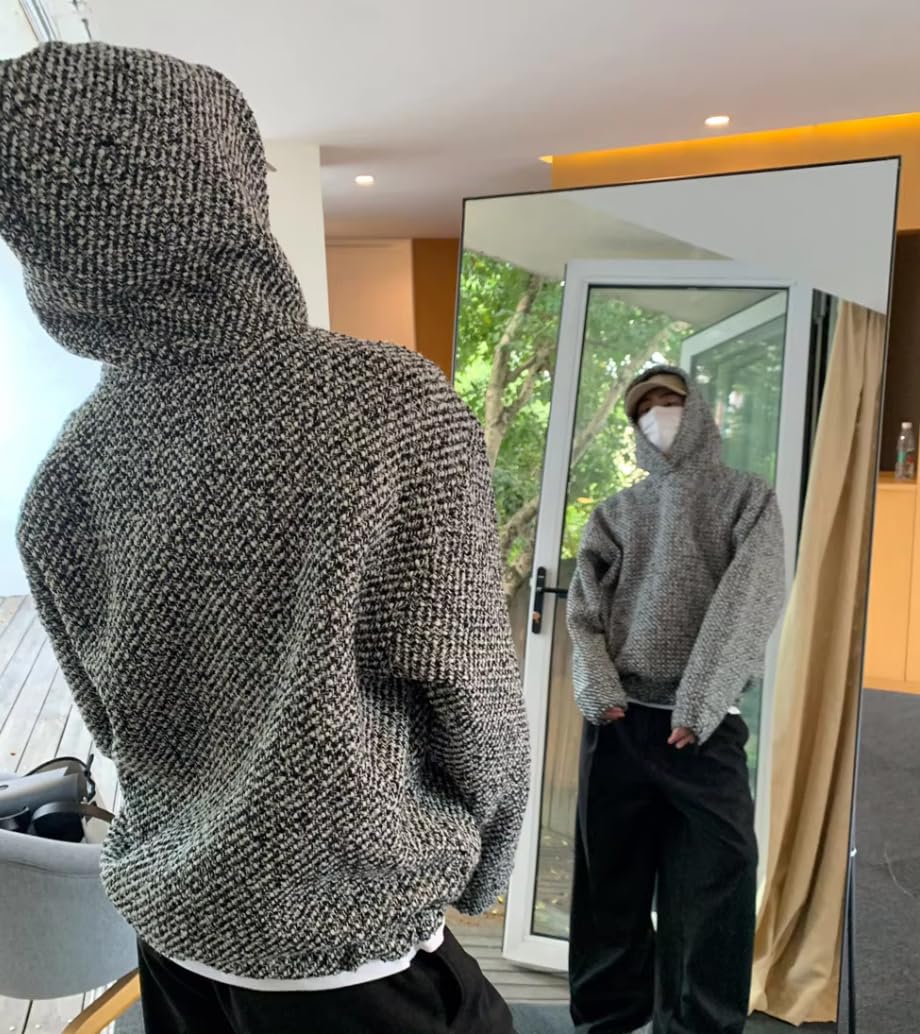 Men's Oversized Textured Baggy Hoodie