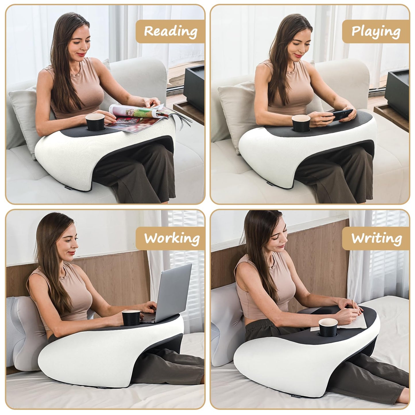 Lap Desk Support Pillow with Memory Foam