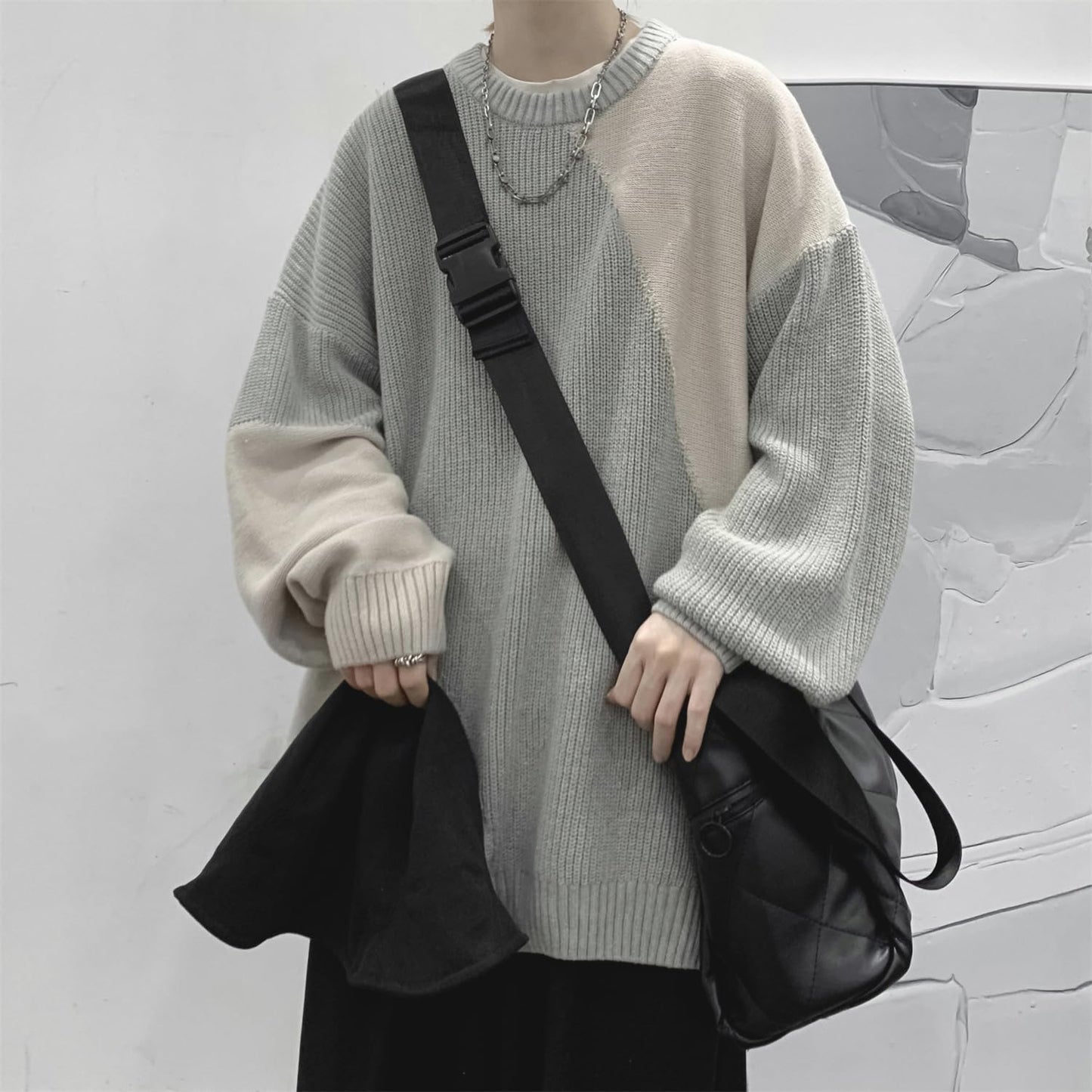 Men's Oversized Vintage Panel Sweatshirt