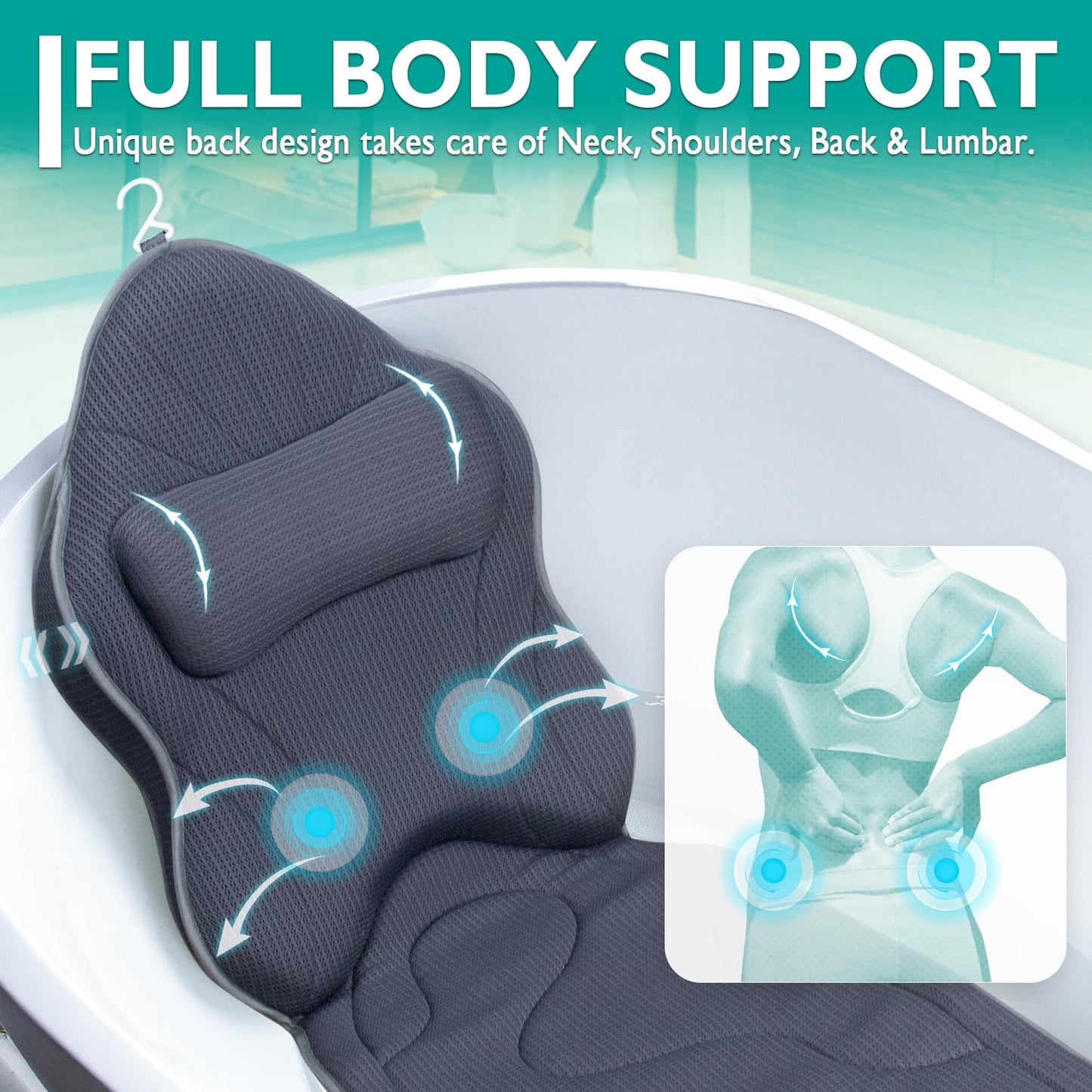 Ultimate Full Body Bath Pillow: Relaxation Made Easy
