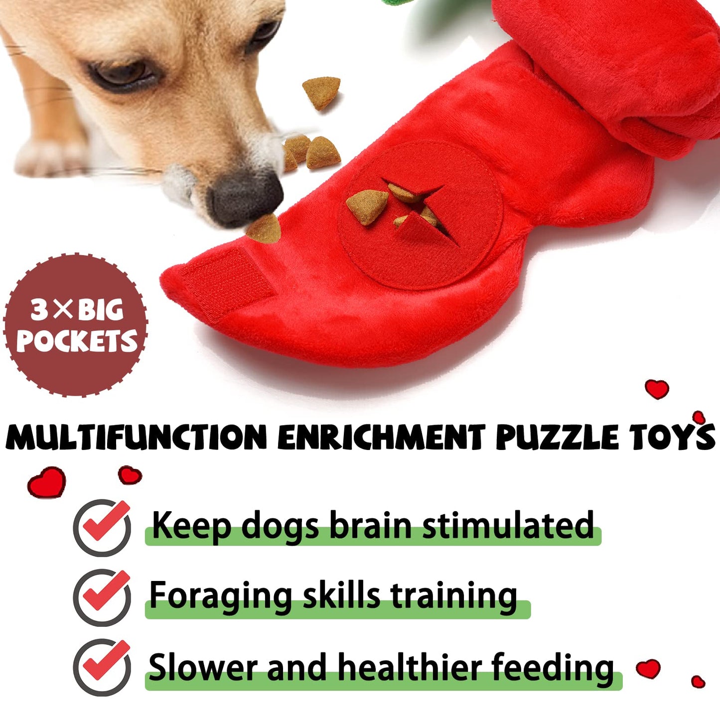 Valentine's Day Rose Chew Toy for Dogs
