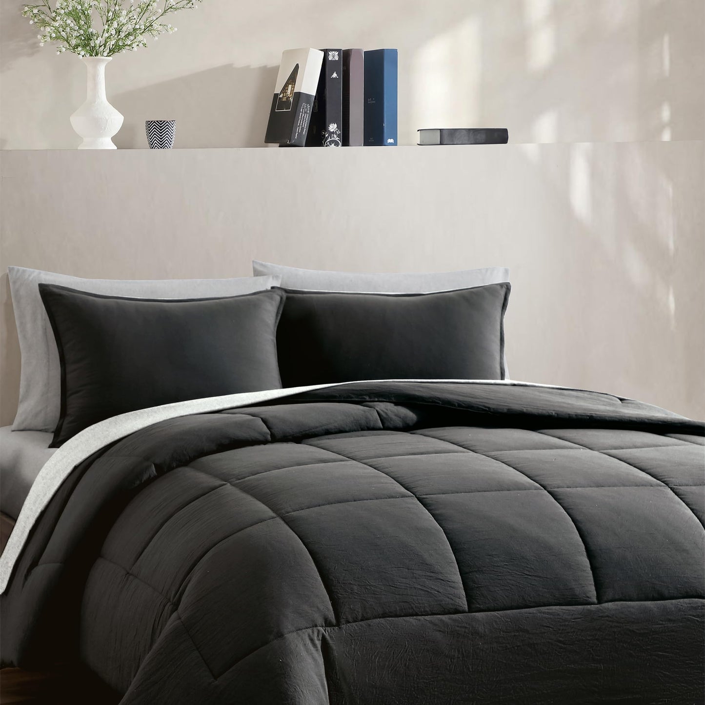 Soft Luxury Bedding, Comforter and Two Pillow Shams - 3-Piece Set