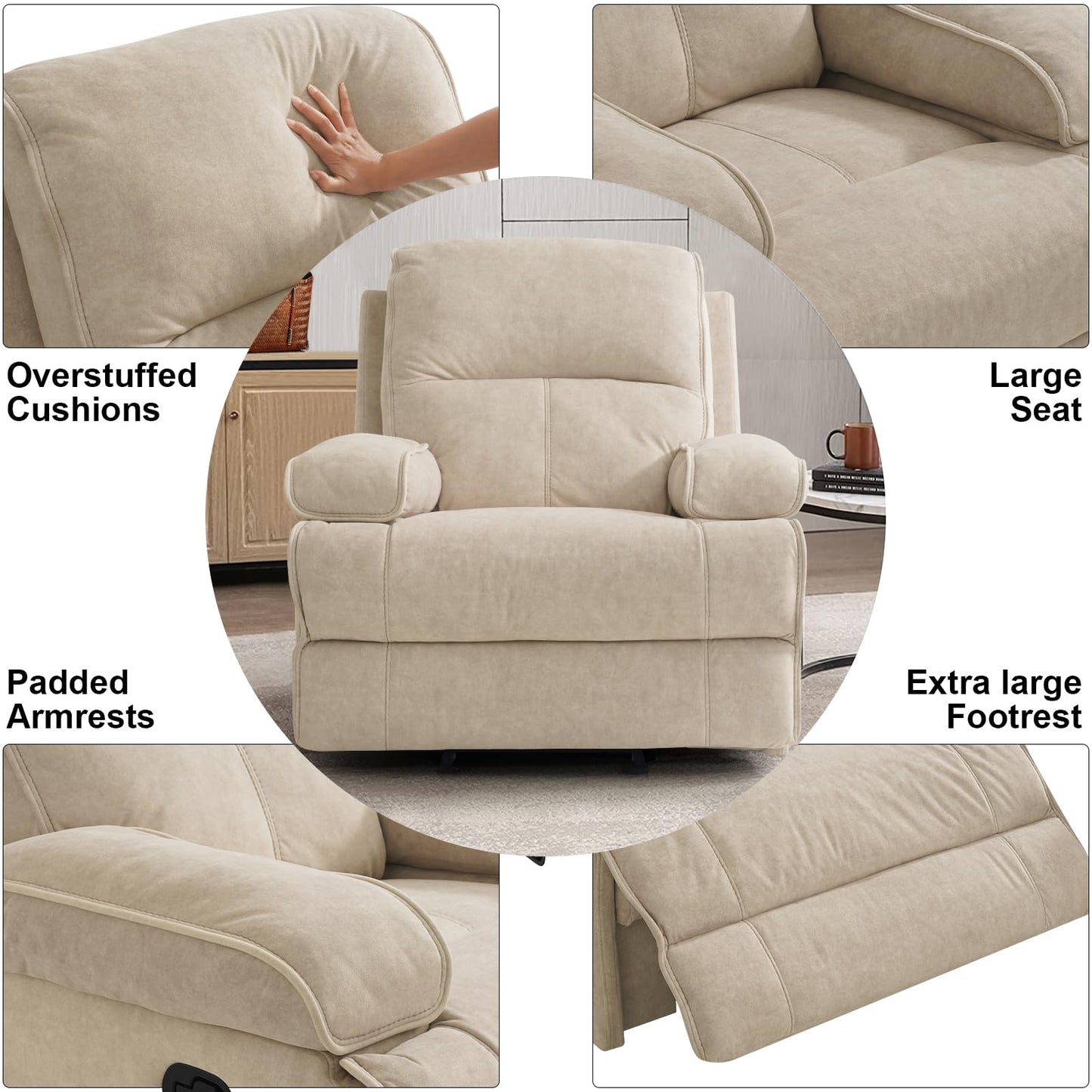 Oversized Upholstered Glider