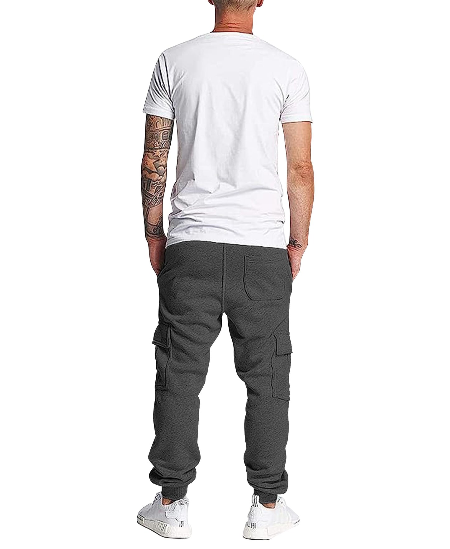 Men's Active Fleece & Tech Woven Cargo Jogger Pants
