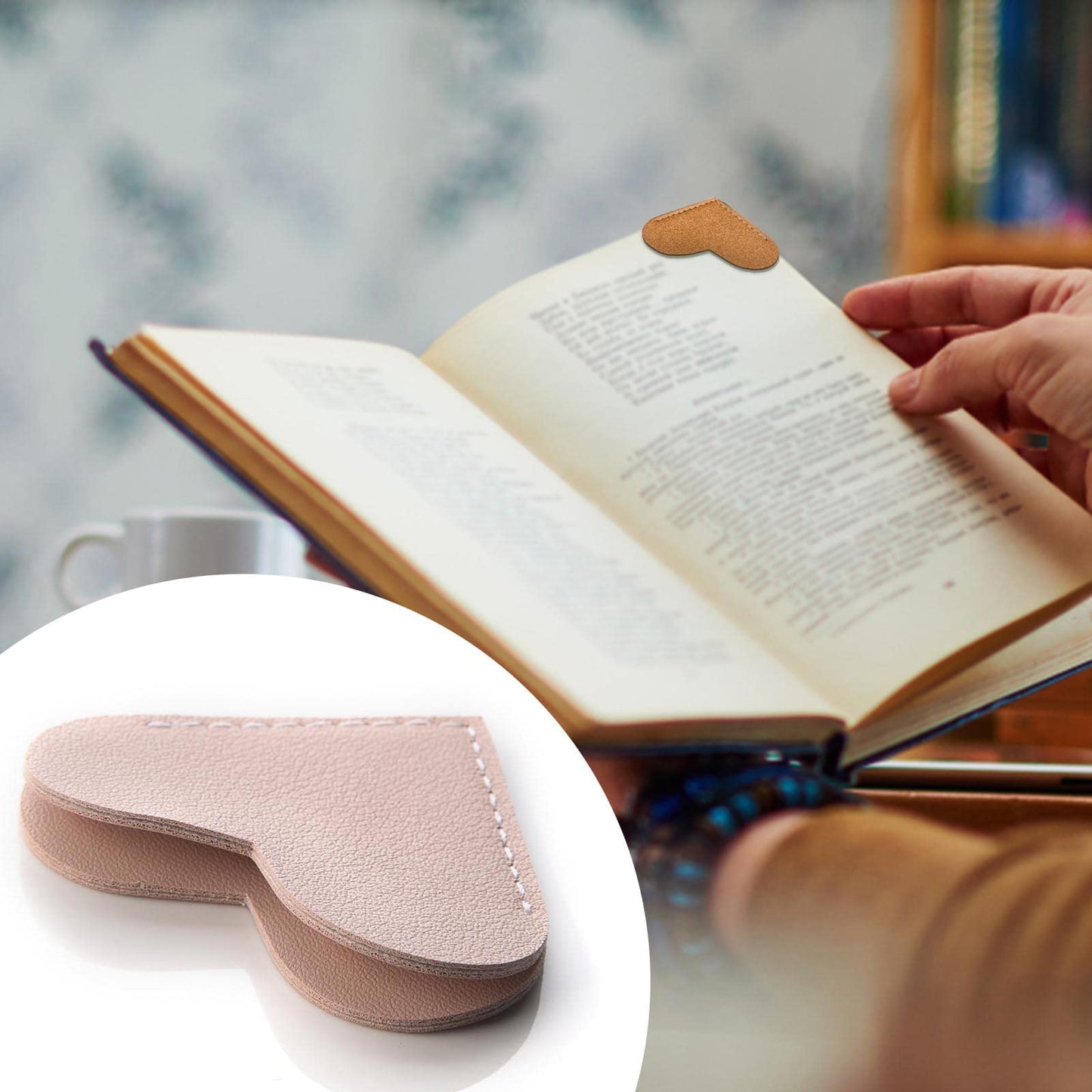 Leather Heart Bookmarks
