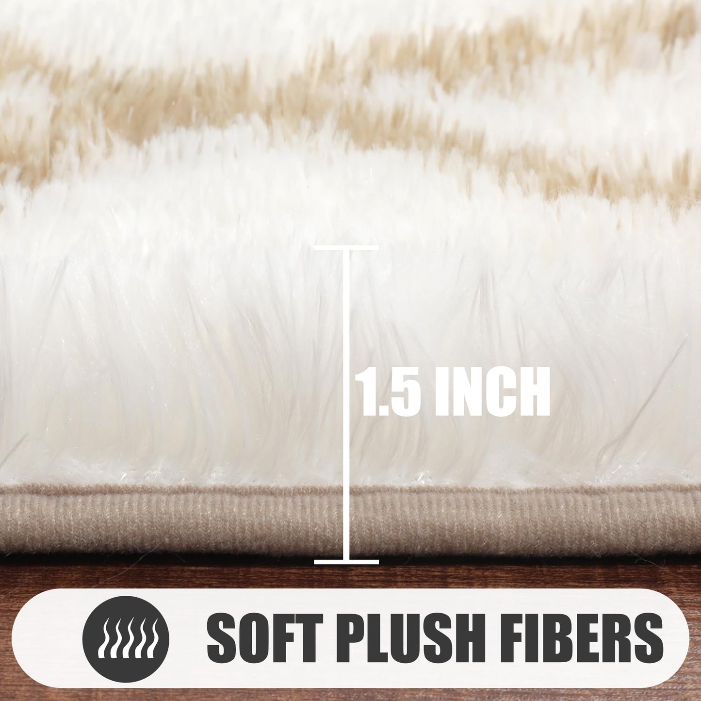 Modern Geometric Plush Area Rug, 4"x6"