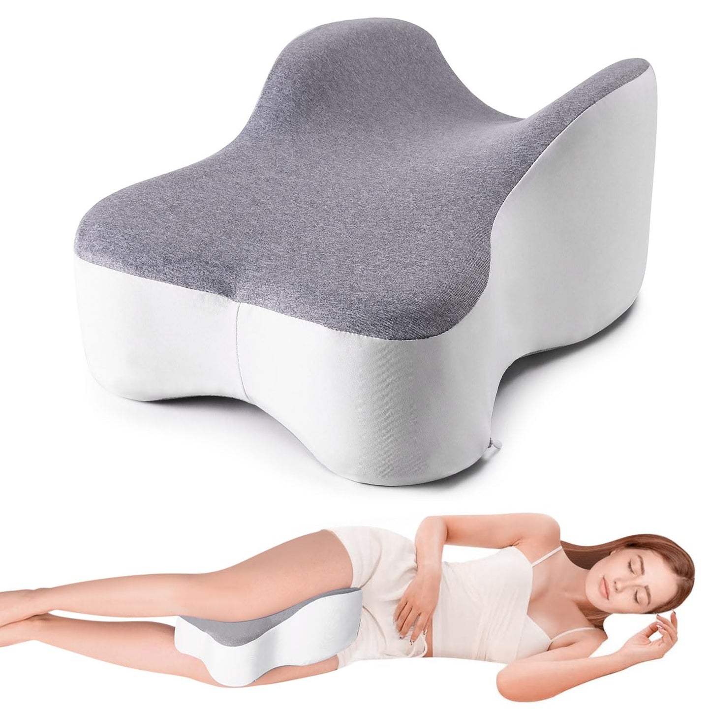 Knee and Thigh Support Pillow for Side Sleepers