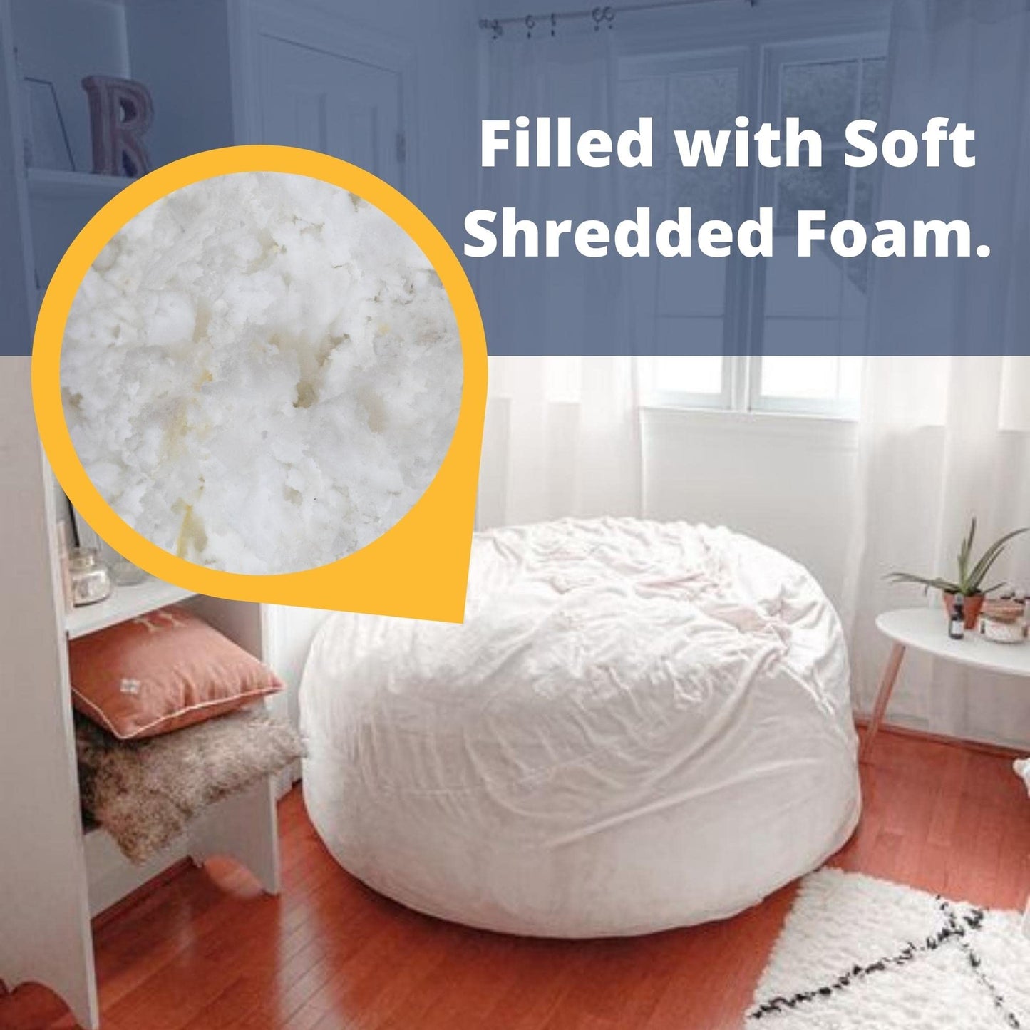 Ultimate Oversized 6ft Bean Bag Chair & Footstool