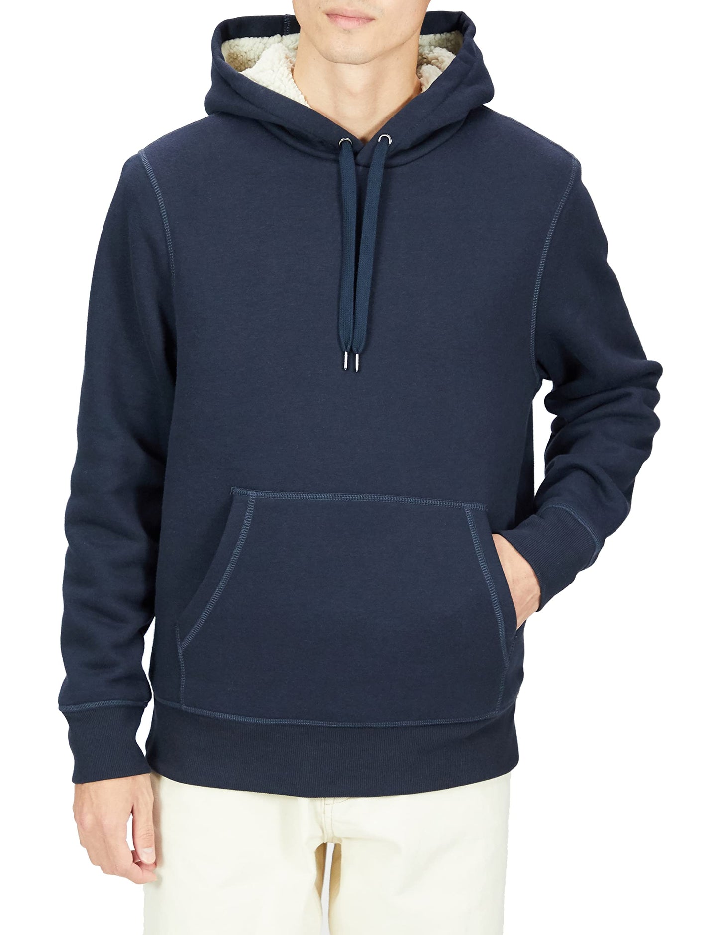Men's Basic Sherpa-Lined Pullover Hoodie