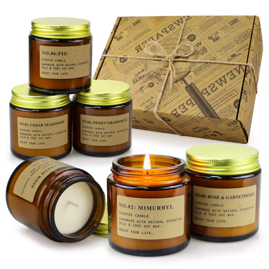 Aromatherapy Candles Gift Set, 6 Pack