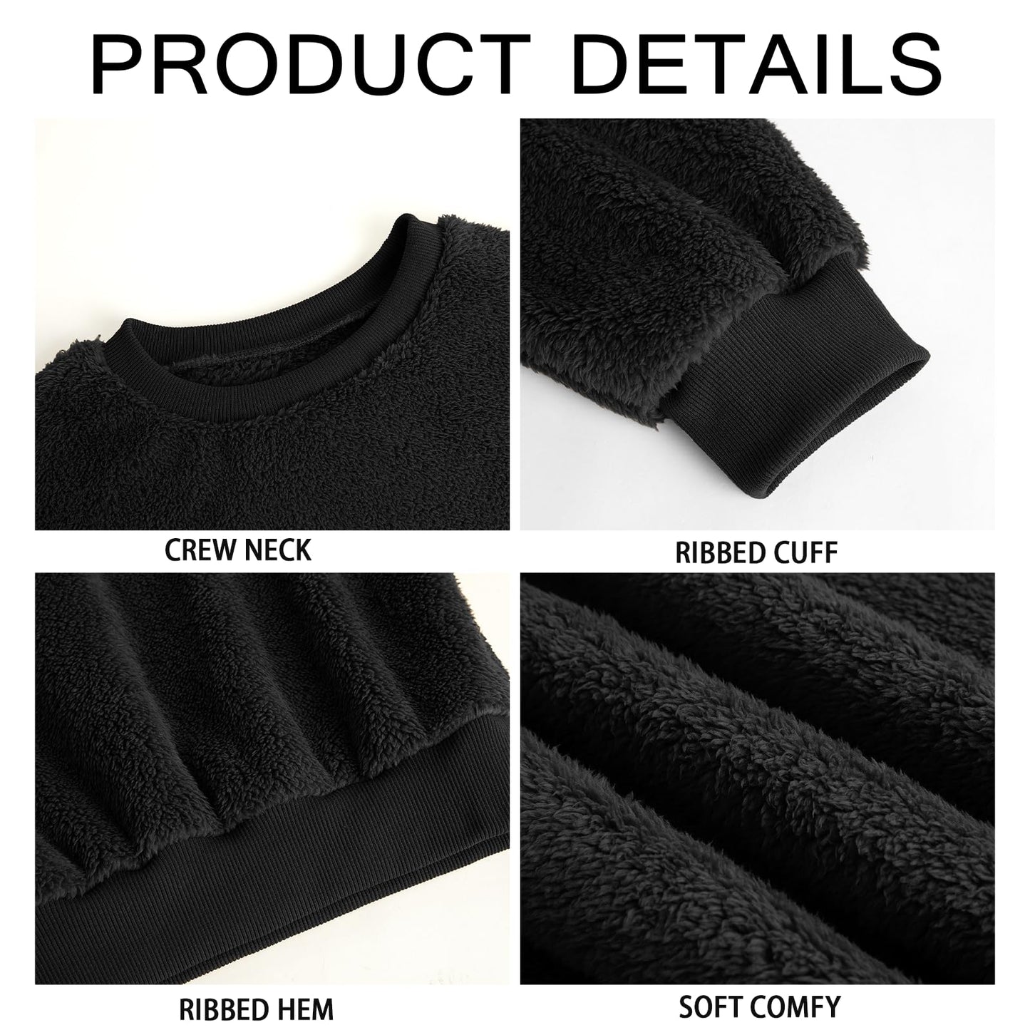 Men's Long Sleeve Sherpa Sweatshirt