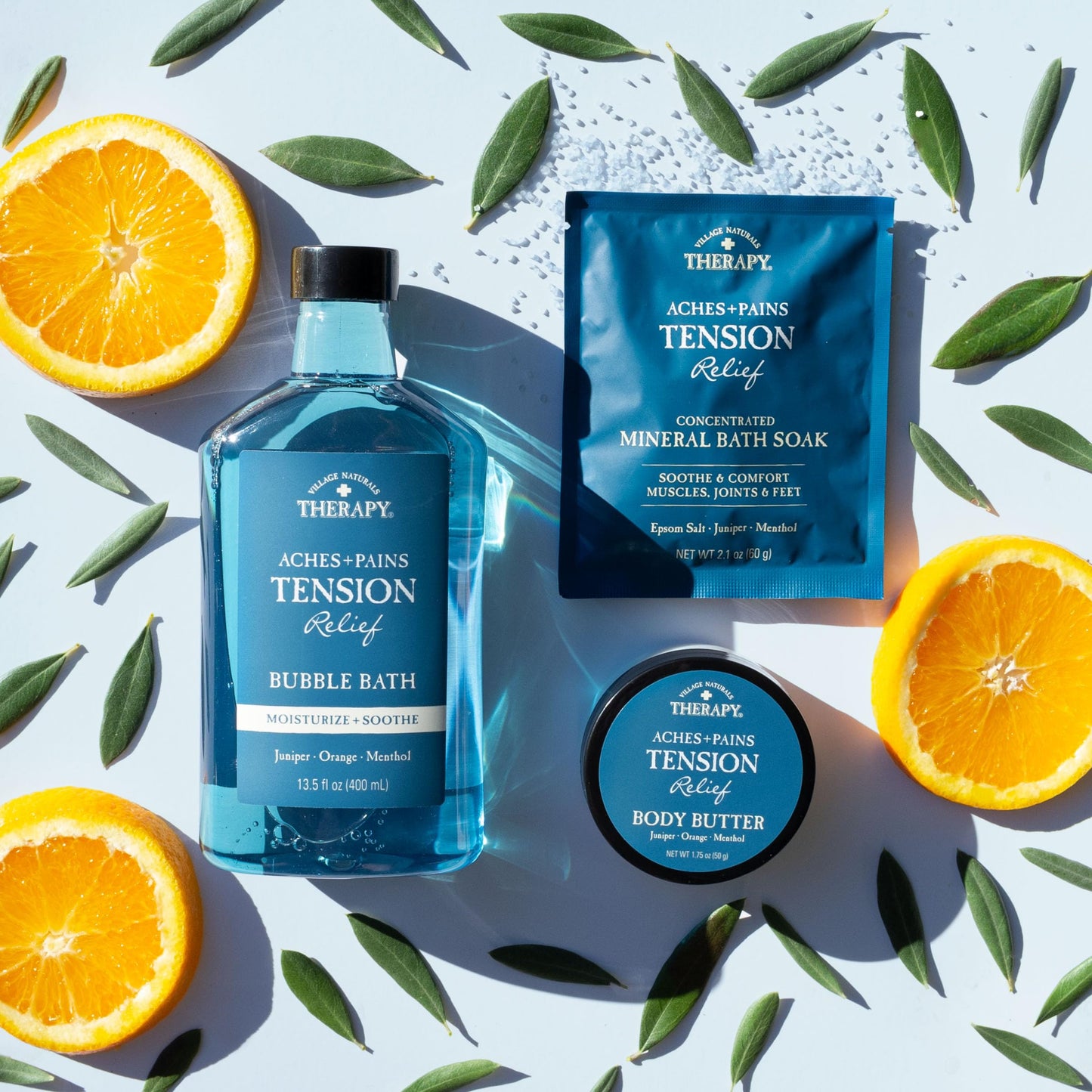 Village Naturals Therapy, 3-Piece Wellness Spa Gift Set, Cedar Citrus Scent