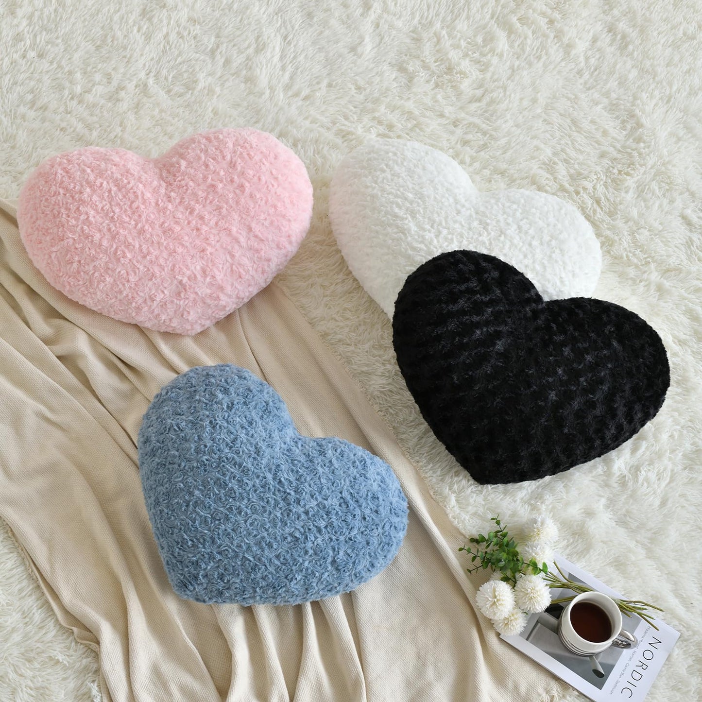 Black Heart Plush Pillow