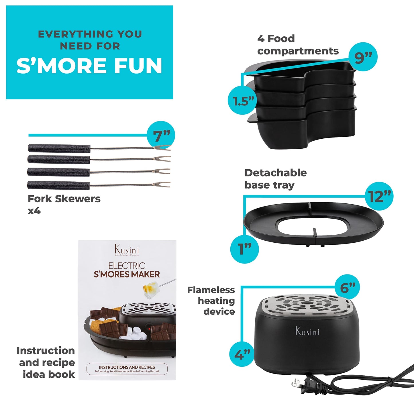Indoor Smores Maker Tabletop, Flameless