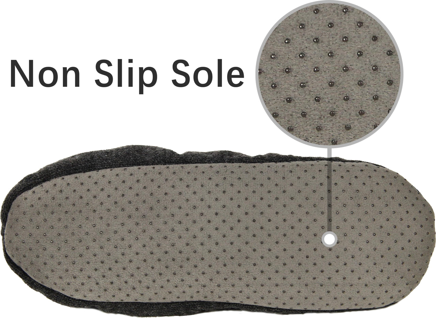 Men's Fleece Lined House Socks with Non-Skid Soles