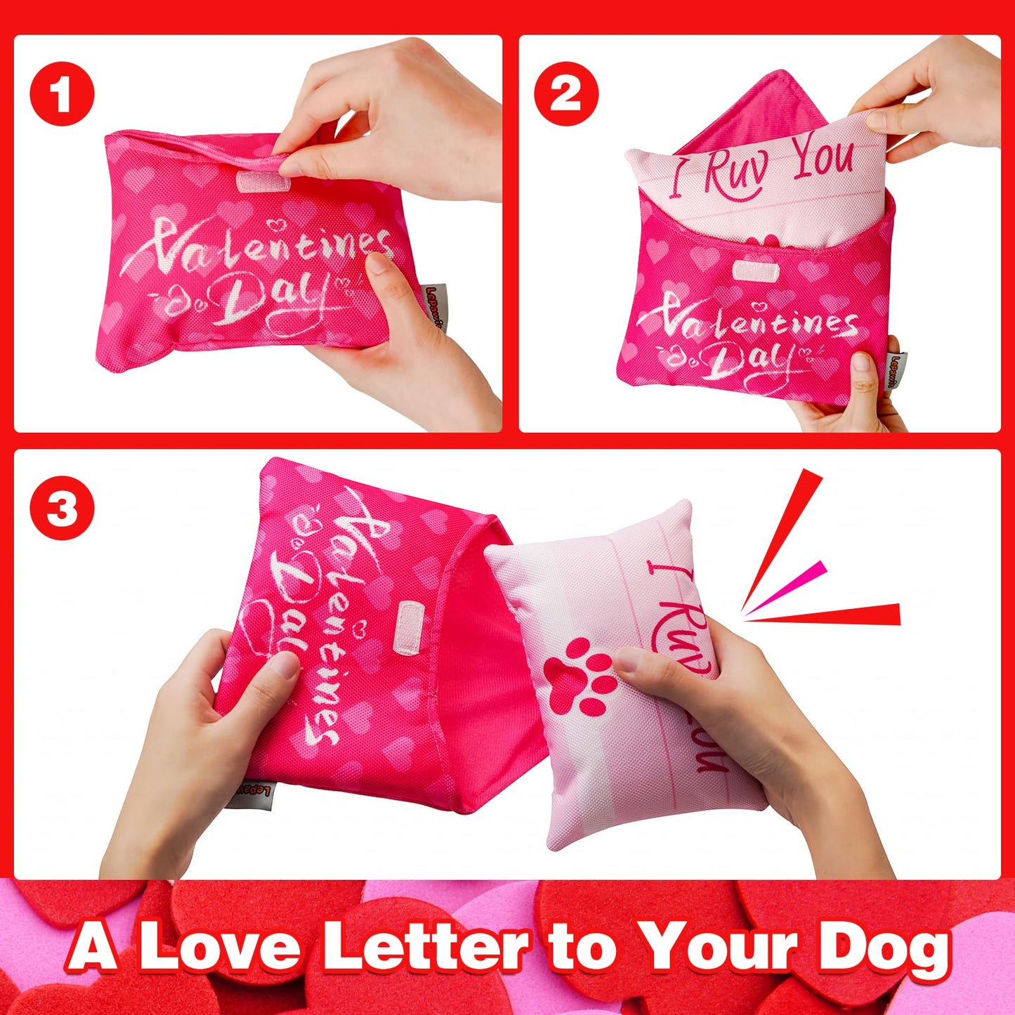 Valentine's Day Love Letter Dog Chew Toy