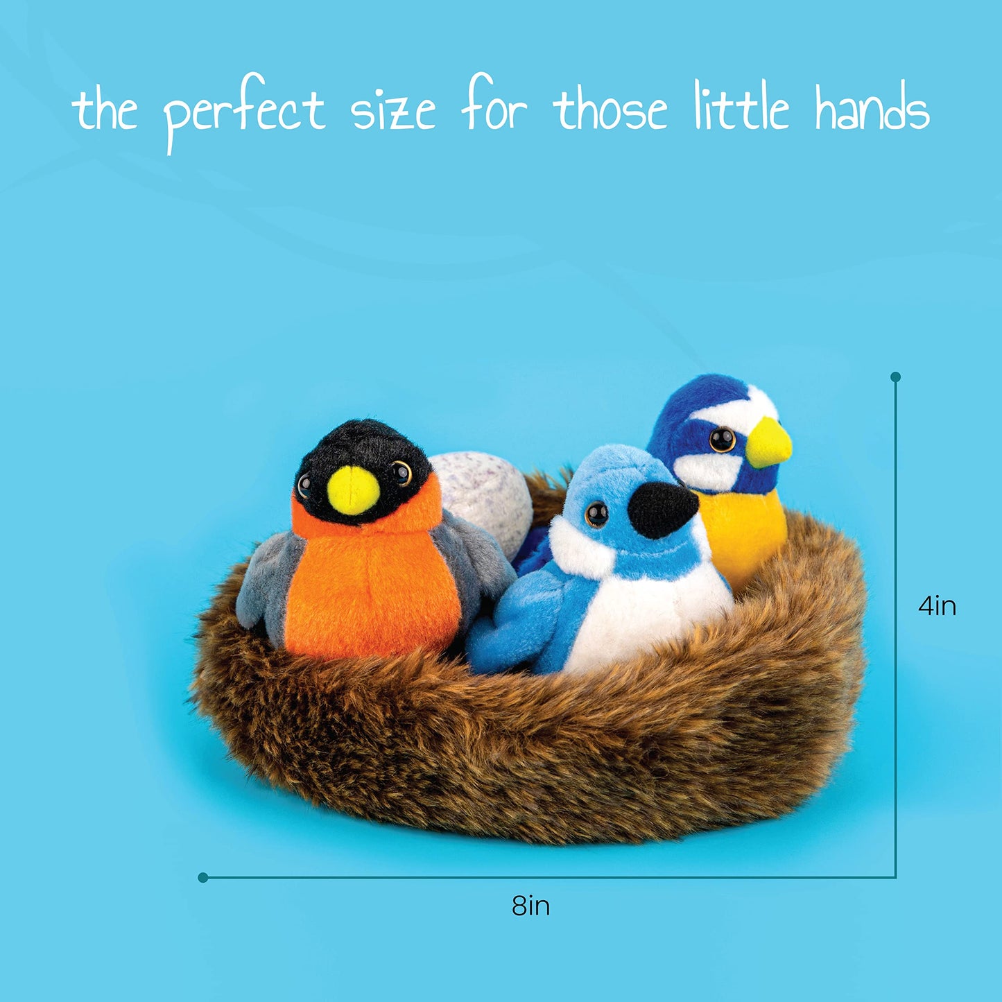 Bird Nest with Baby Birds Plushies
