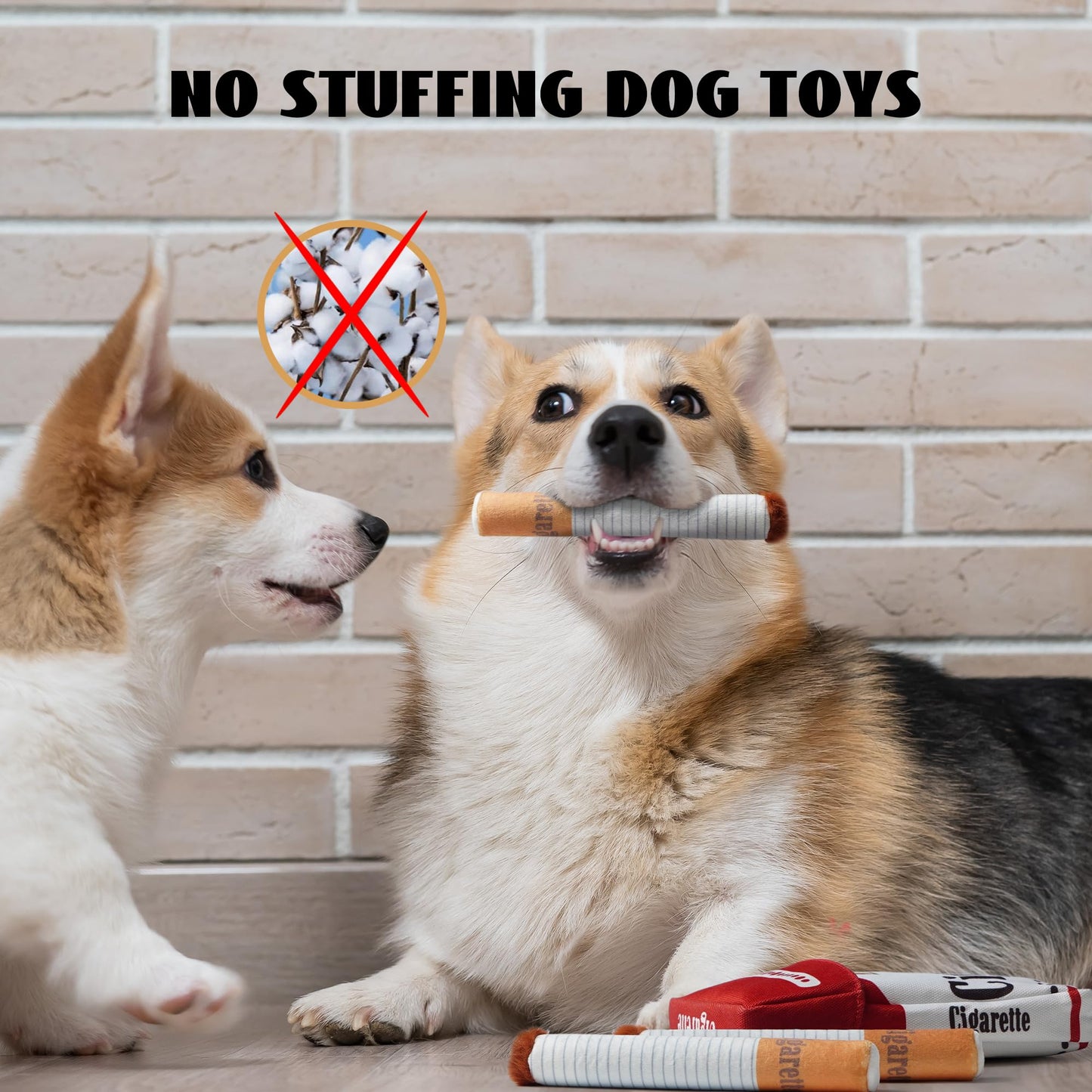 Giggle Puff Stick 3 Pack Box - Plush Dog Chew Toy