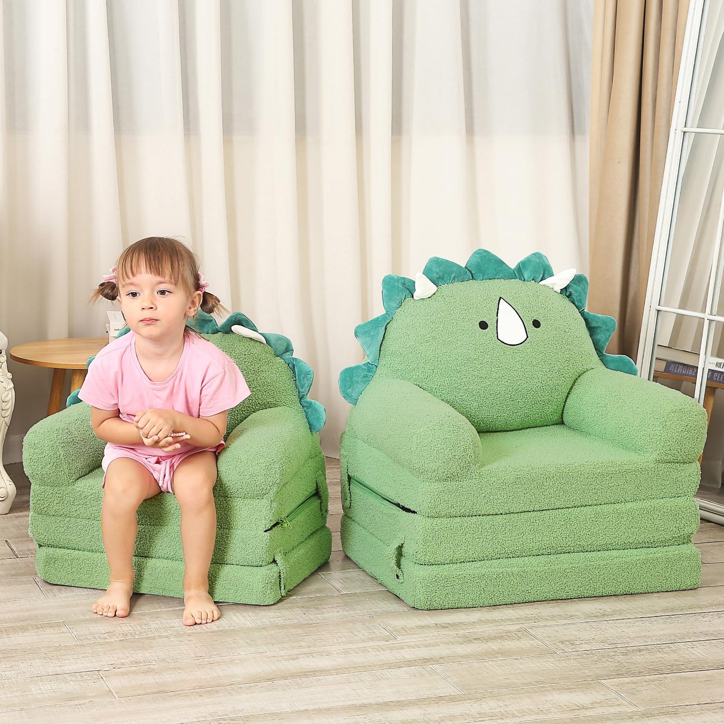 Kid's Foldable Triceratops Couch