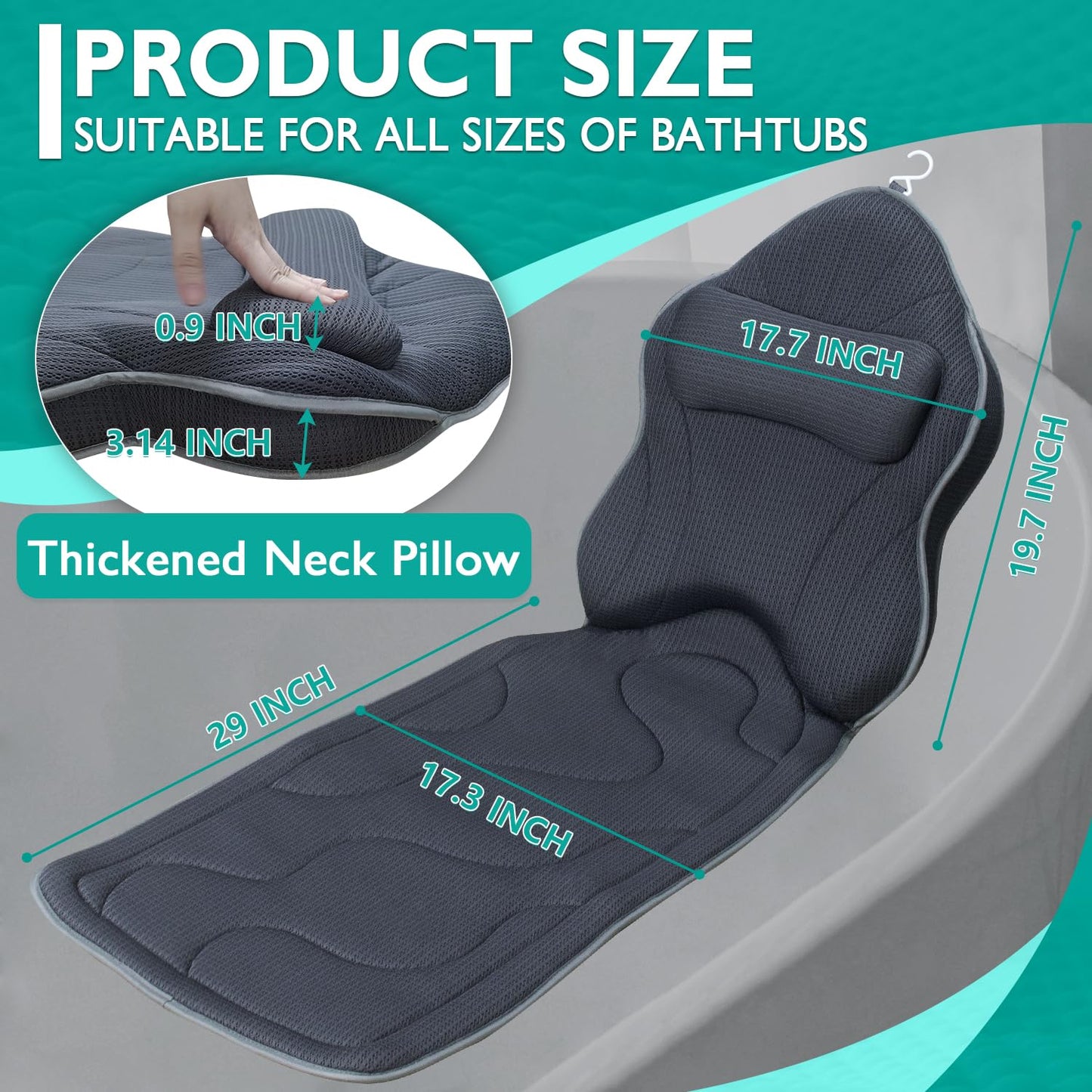 Ultimate Full Body Bath Pillow: Relaxation Made Easy
