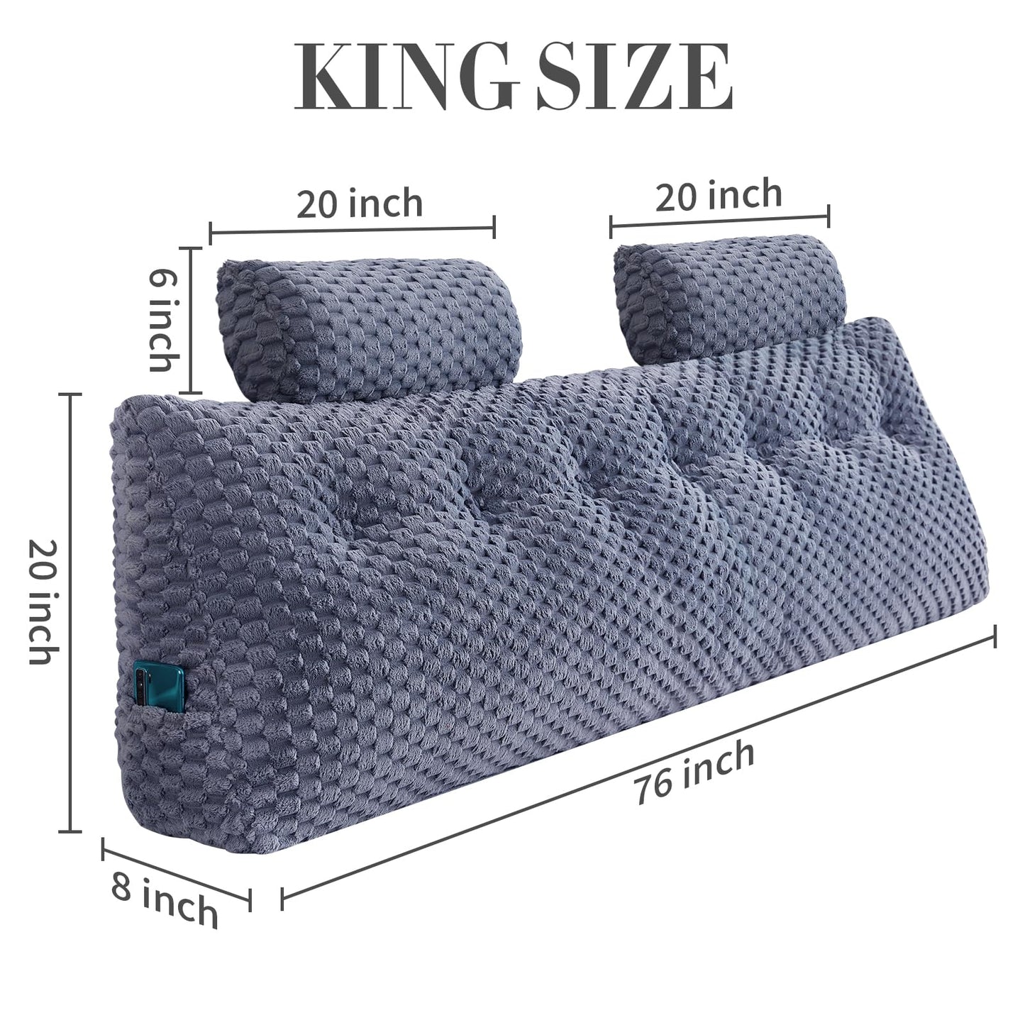 Bed Headboard Wedge Pillow