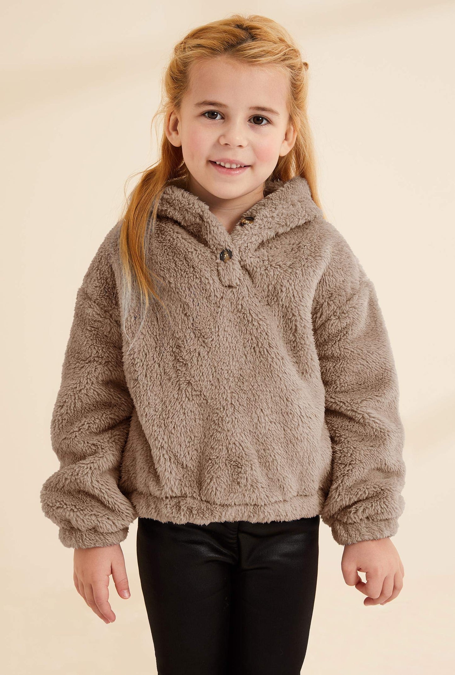 Girl's Fuzzy Fleece Pullover Hoodie