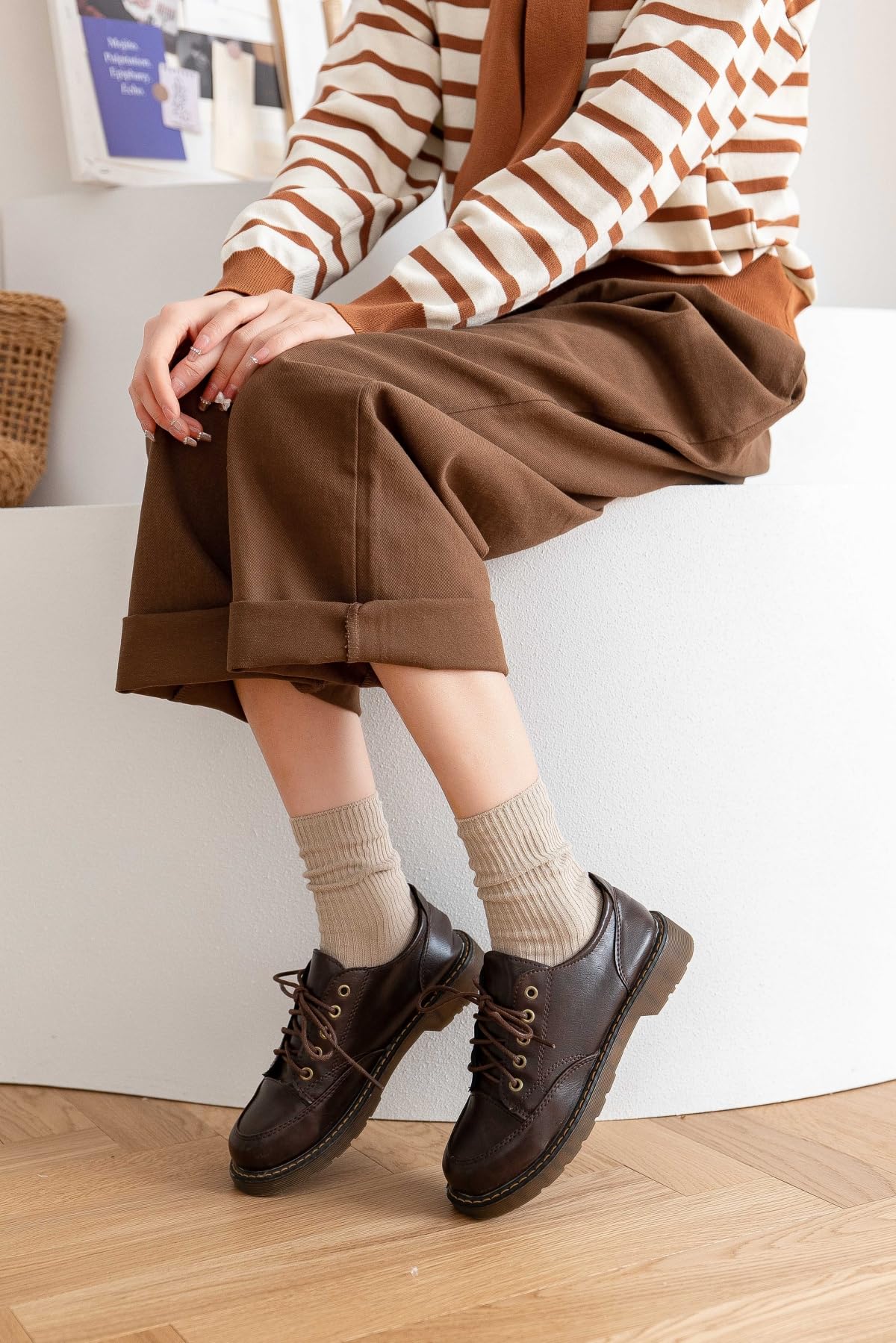 Women's Earth Tone Cotton Socks