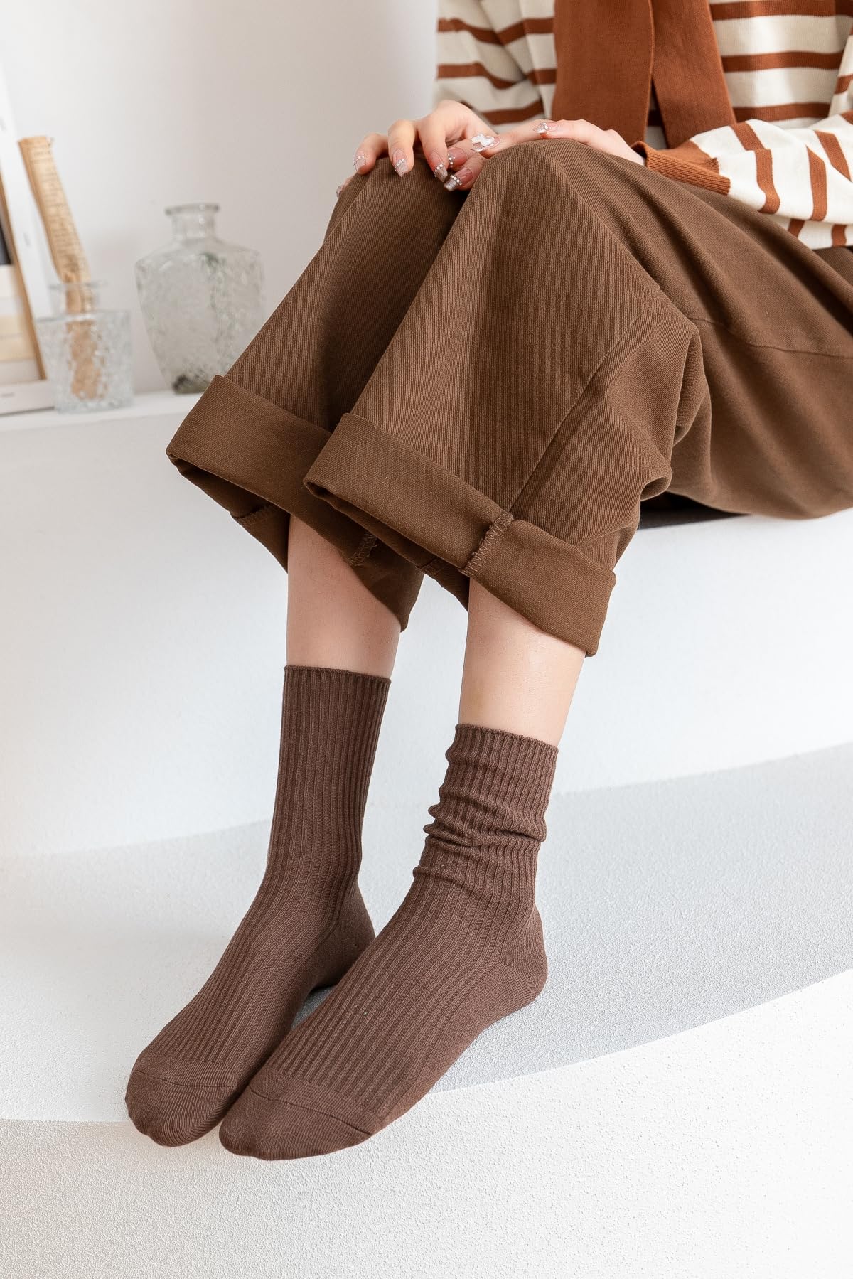 Women's Earth Tone Cotton Socks
