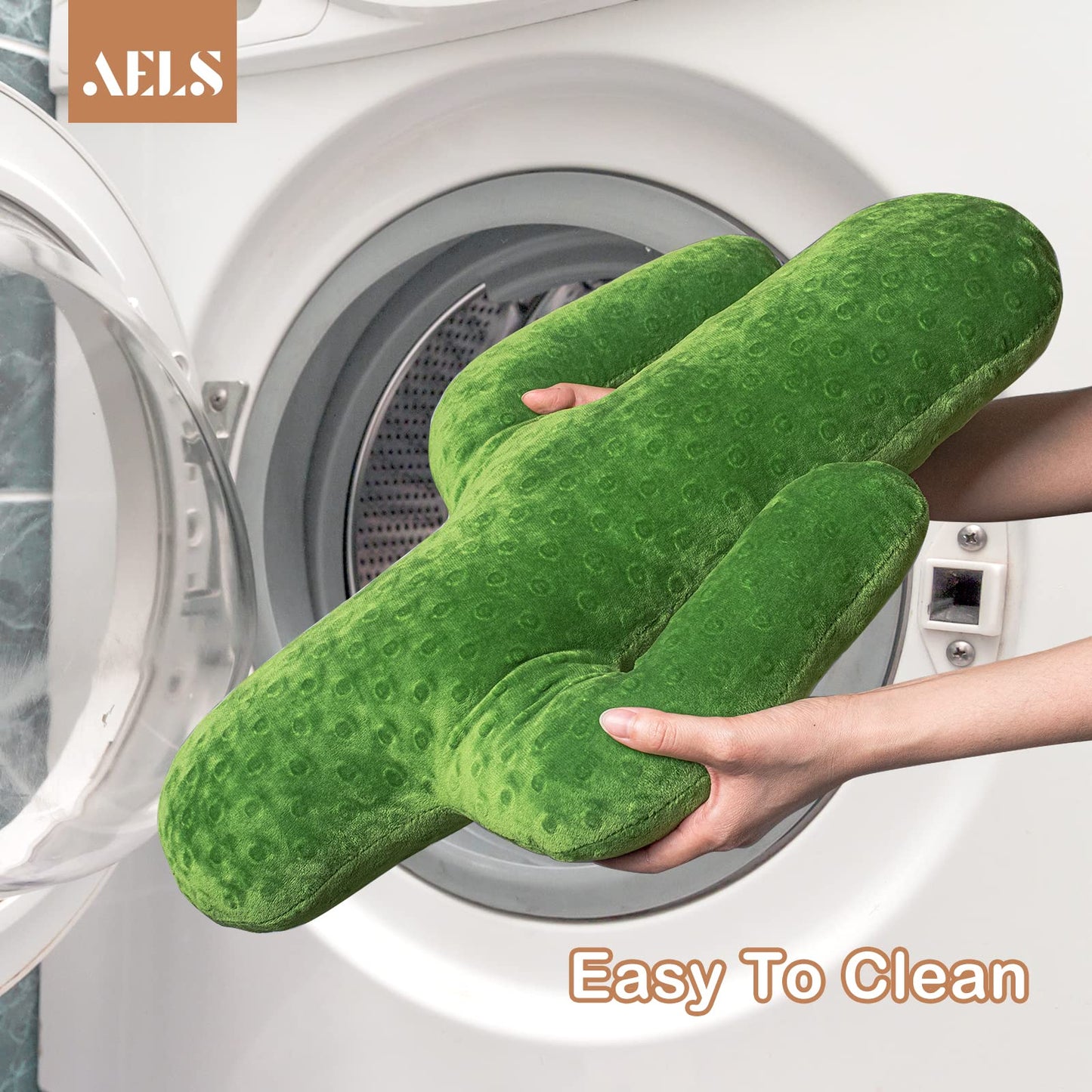 Cactus Shaped Plush Throw Pillow