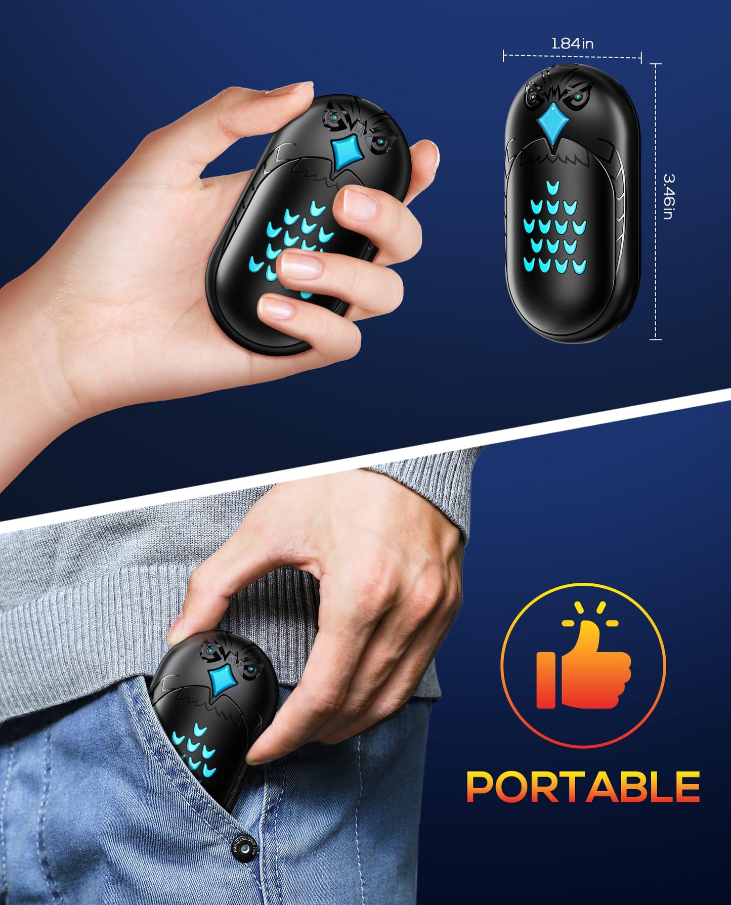 Rechargeable Hand Warmers, 2 Pack