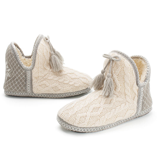 Women's Ankle Bootie Slippers with Memory Foam