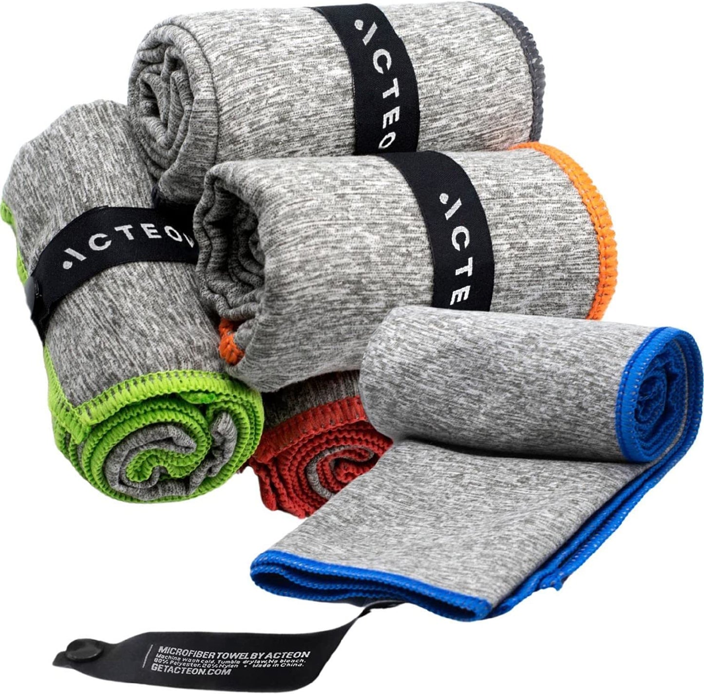 Silver ION Odor-Free Microfiber Quick Dry Gym Towel Set