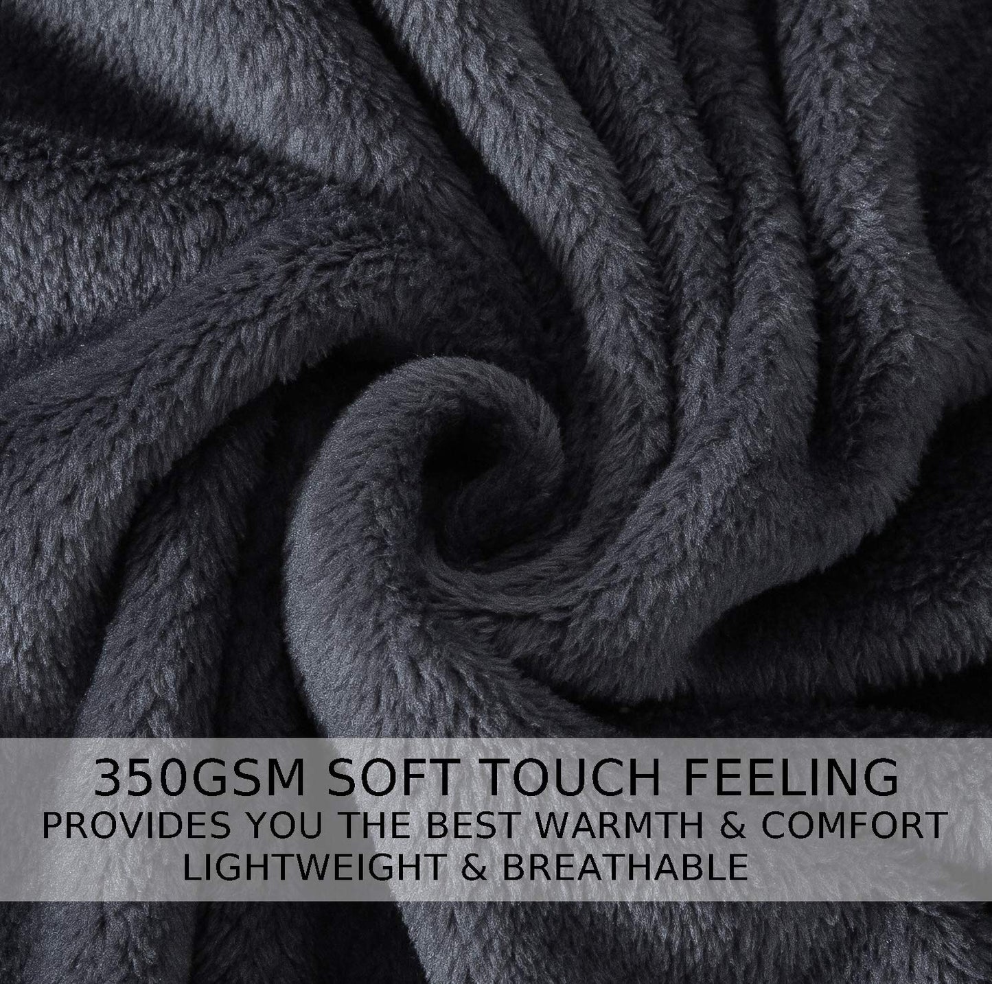 Soft Lightweight Microfiber Polyester Blanket (90" x 90")