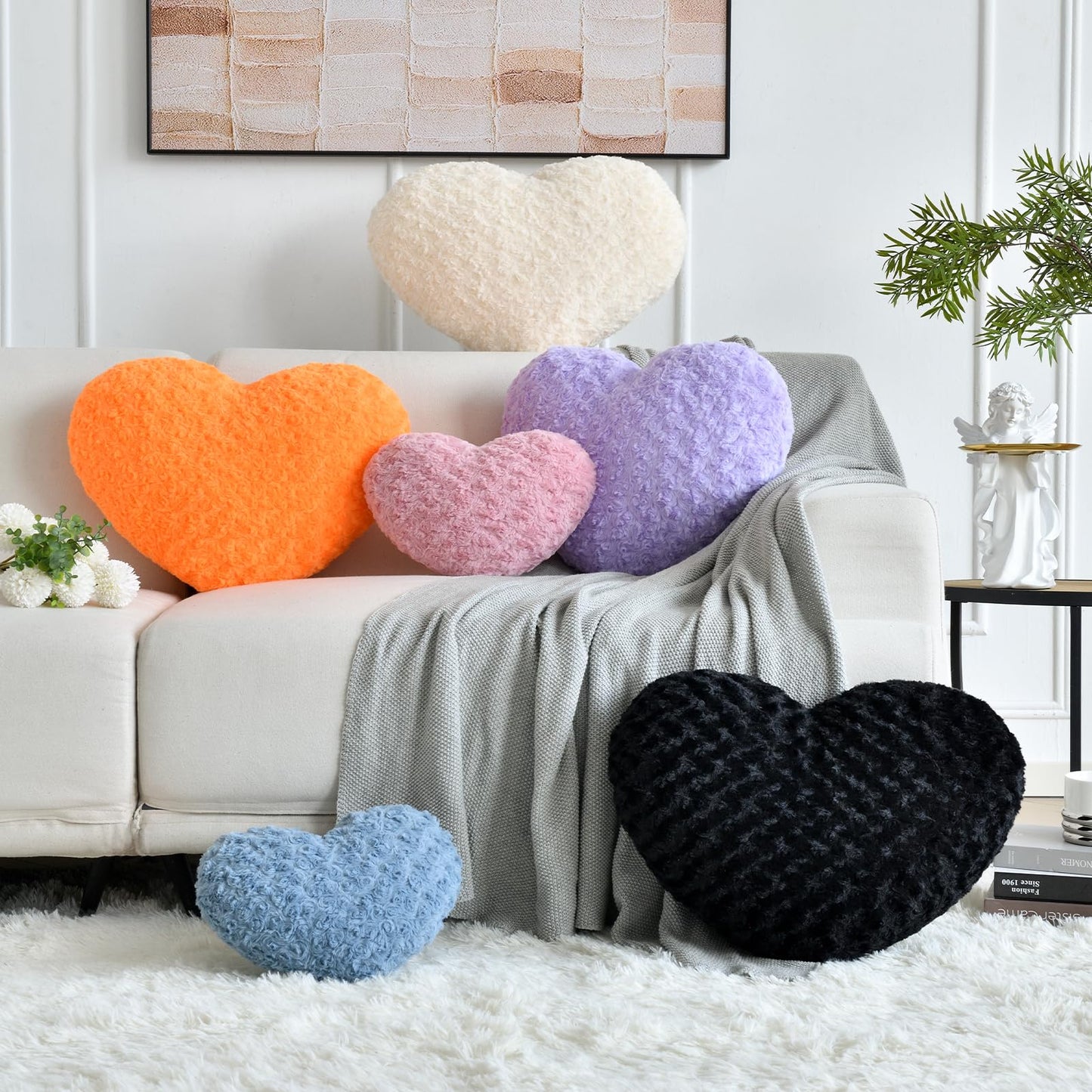 Black Heart Plush Pillow