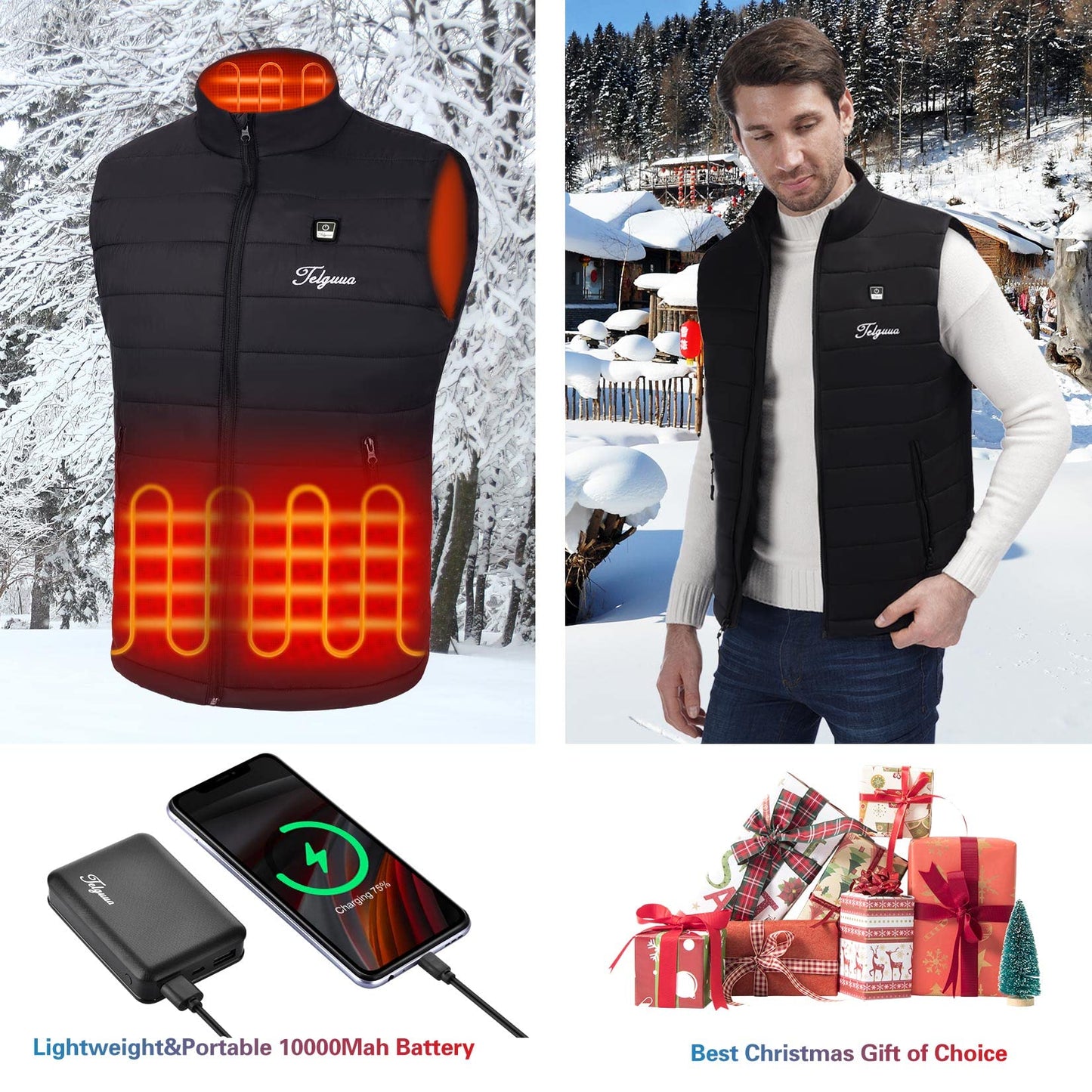Men's Heated Vest with Battery Pack Included