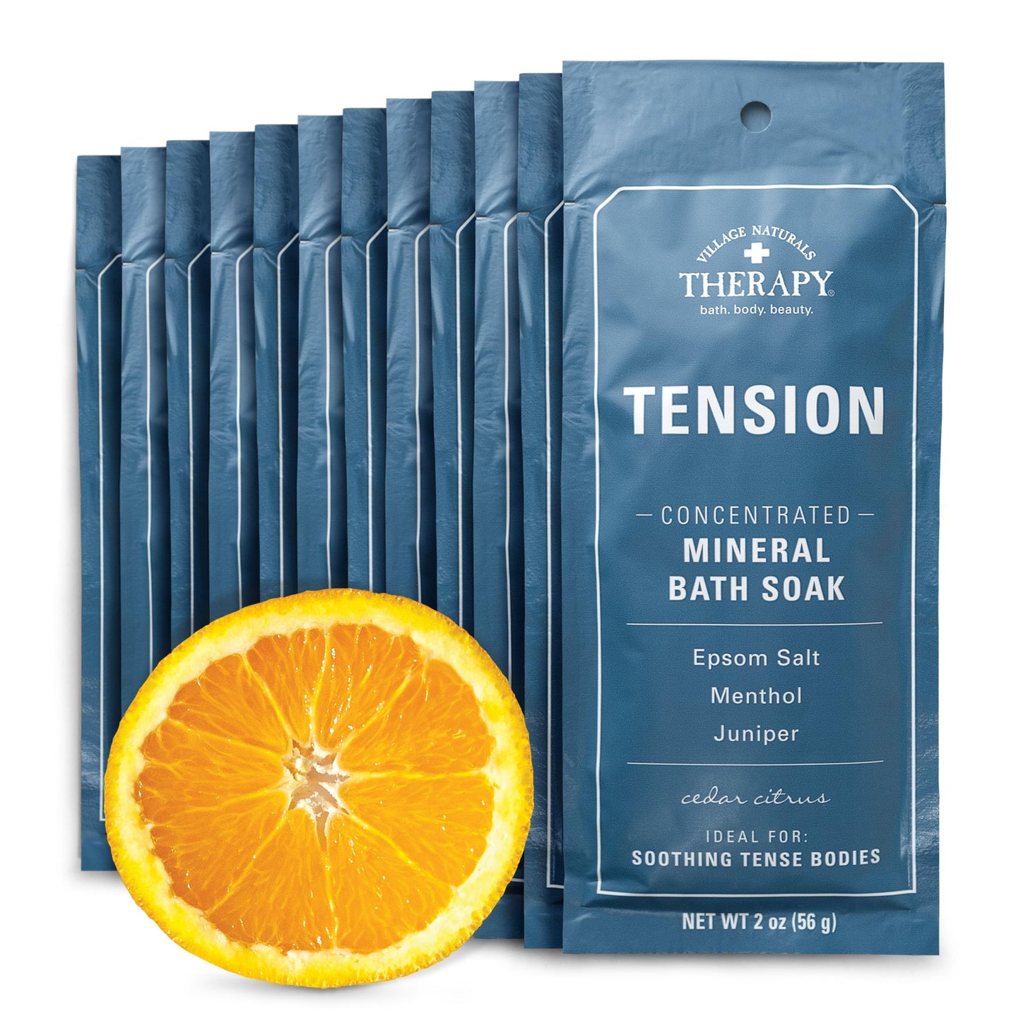 Village Naturals Therapy, Mineral Bath Soak, Cedar Citrus Scent, 12 Pack