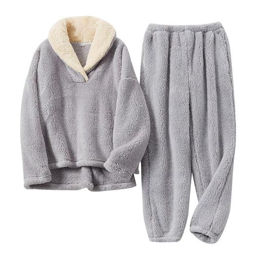 Women's Fluffy Fleece Pajamas Set