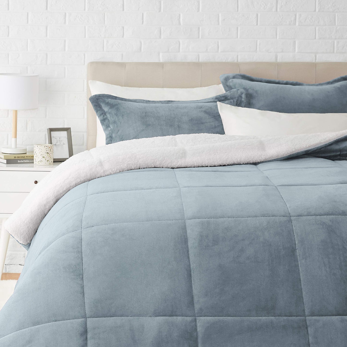 Micromink Sherpa Comforter and Pillowcase Set - 3 Piece
