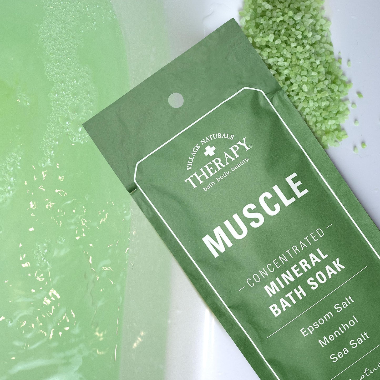 Village Naturals Therapy, Mineral Bath Soak, Eucalyptus Mint Scent, 12 Pack