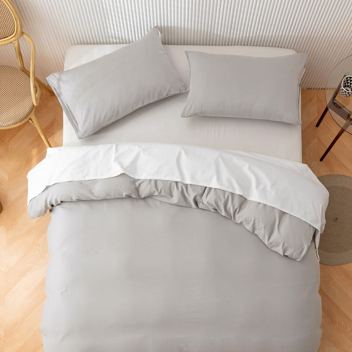 3-Piece Egyptian Cotton Duvet & Pillowcase Set