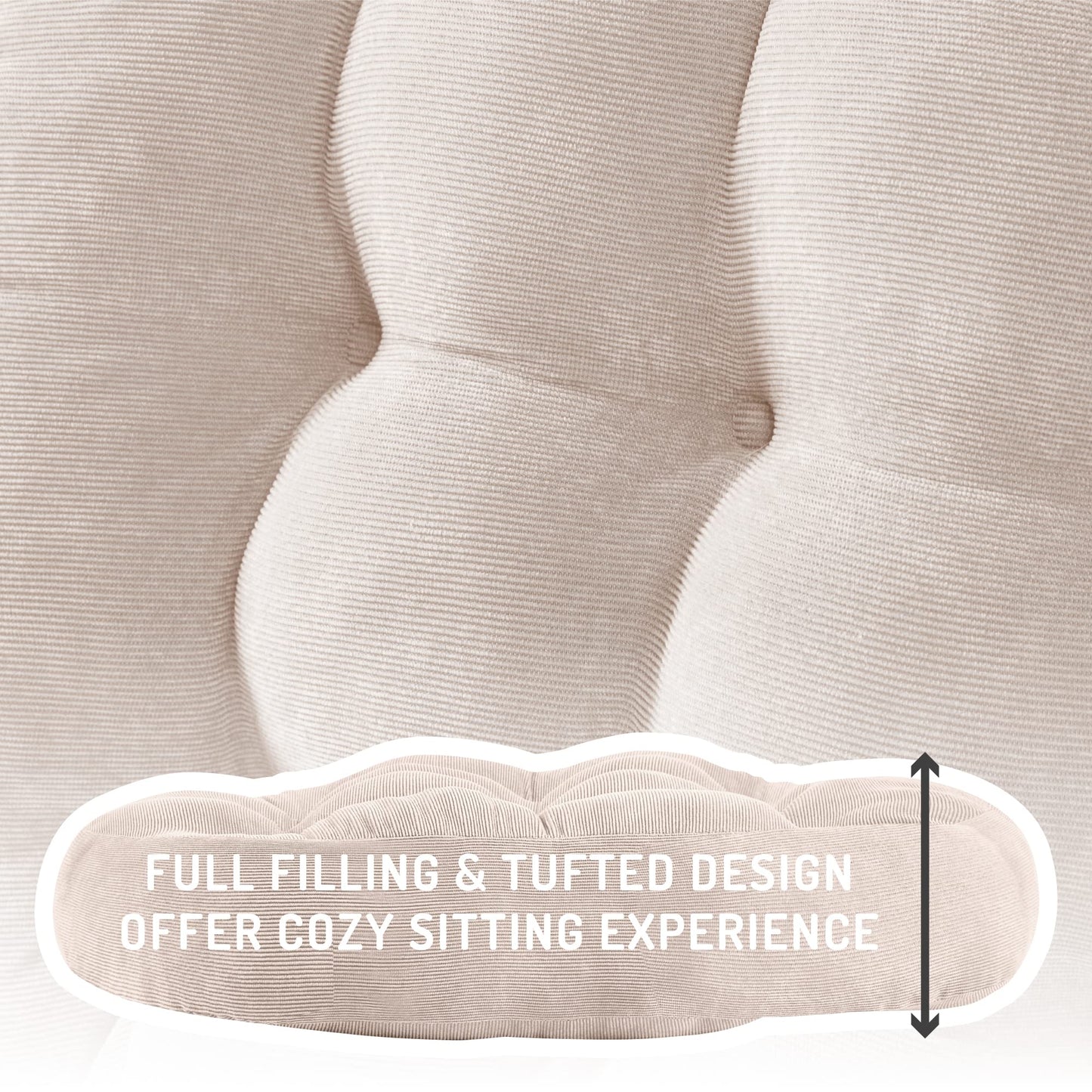 Plush Round Floor Pillows - Set of 2