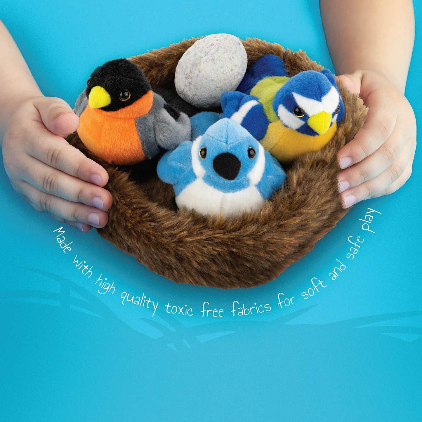 Bird Nest with Baby Birds Plushies