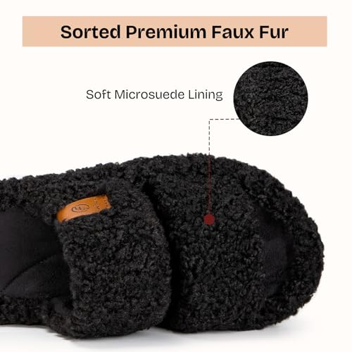 Women's Fluffy Open-Toe Slippers