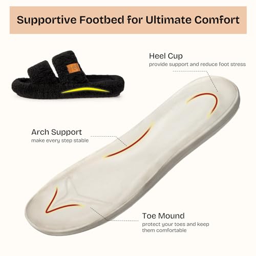 Women's Fluffy Open-Toe Slippers