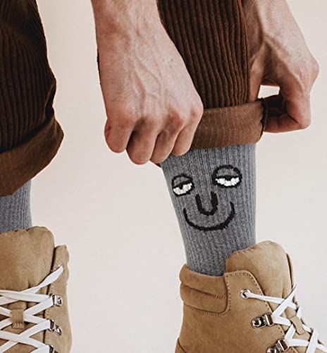 Men's Funny Emotion Crew Socks - 10 pack