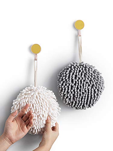Fuzzy Ball Towels (Set of 2)