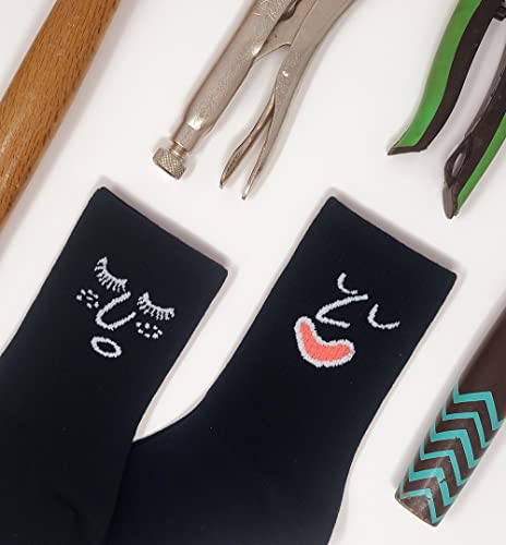 Men's Funny Emotion Crew Socks - 10 pack