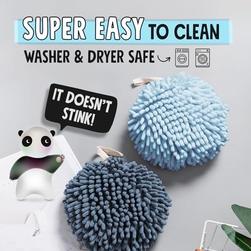 Fuzzy Ball Towels (Set of 2)